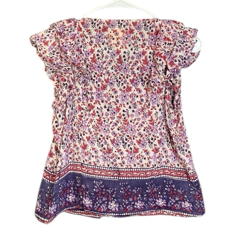 Anthropologie Bell Embellished Floral Bohemian Blouse - Picture 3 of 7